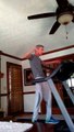 Hilarious Dad dancing on treadmill on Maroon 5 'Moves like Jagger' song