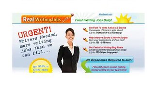 Real Writing Jobs - Freelance Online Work From Home Opportunities