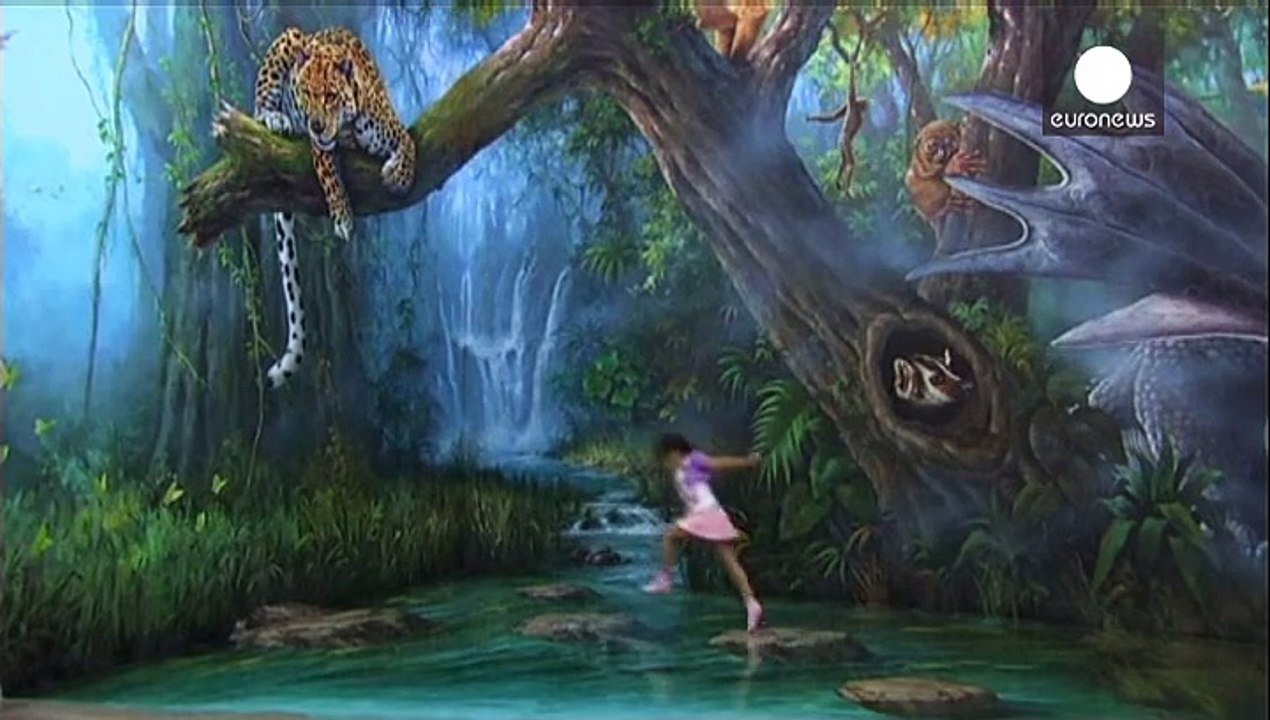 Visitors become part of the painting at 3D art museum in Manila