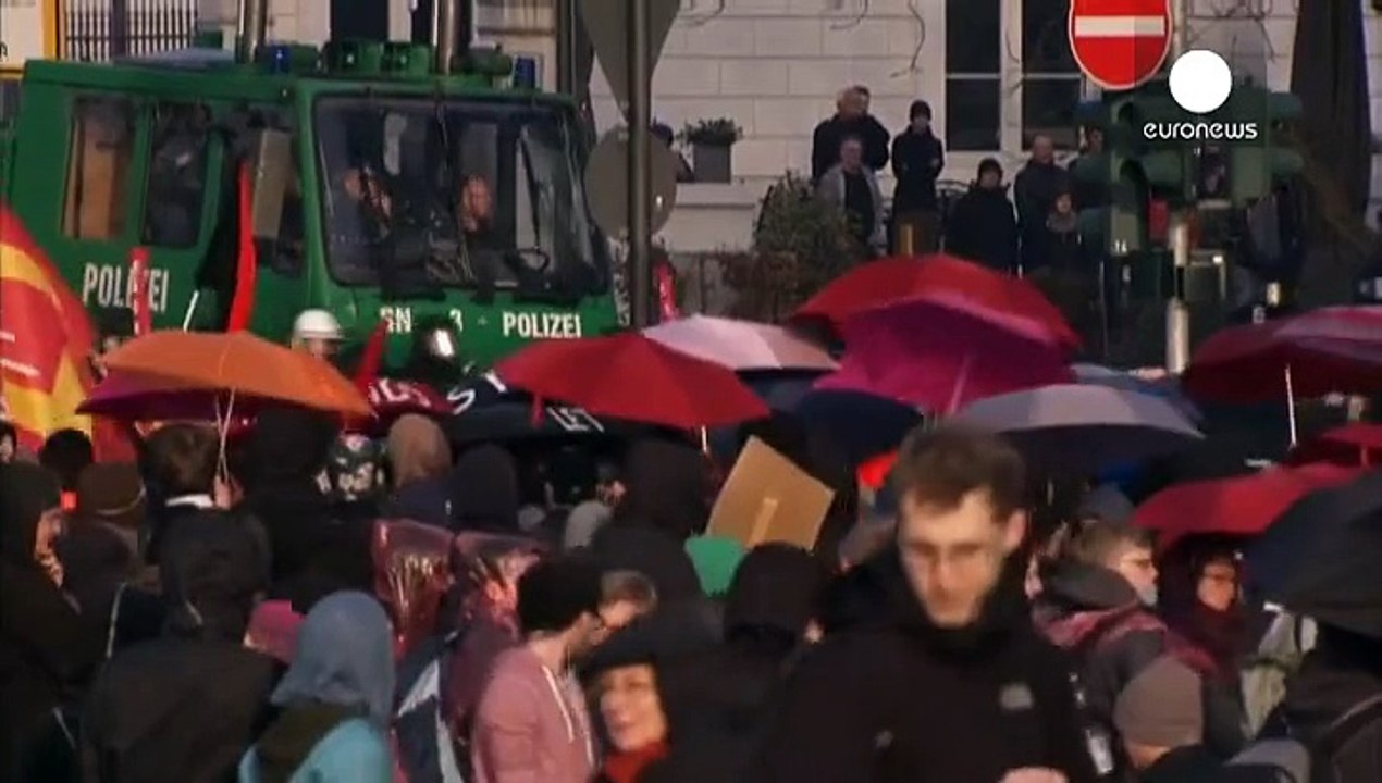 Eröffnung neuer EZB-Zentrale: Gewalt bei Protesten in Frankfurt am Main