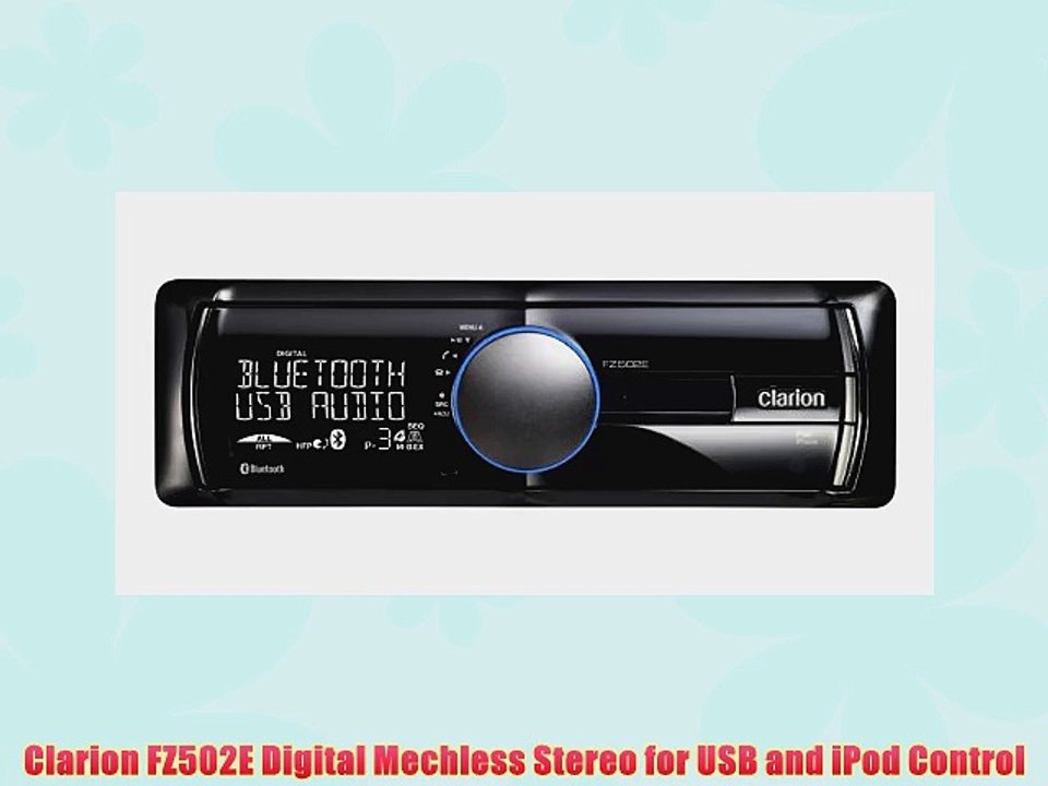 Clarion FZ502E Digital Mechless Stereo for USB and iPod Control