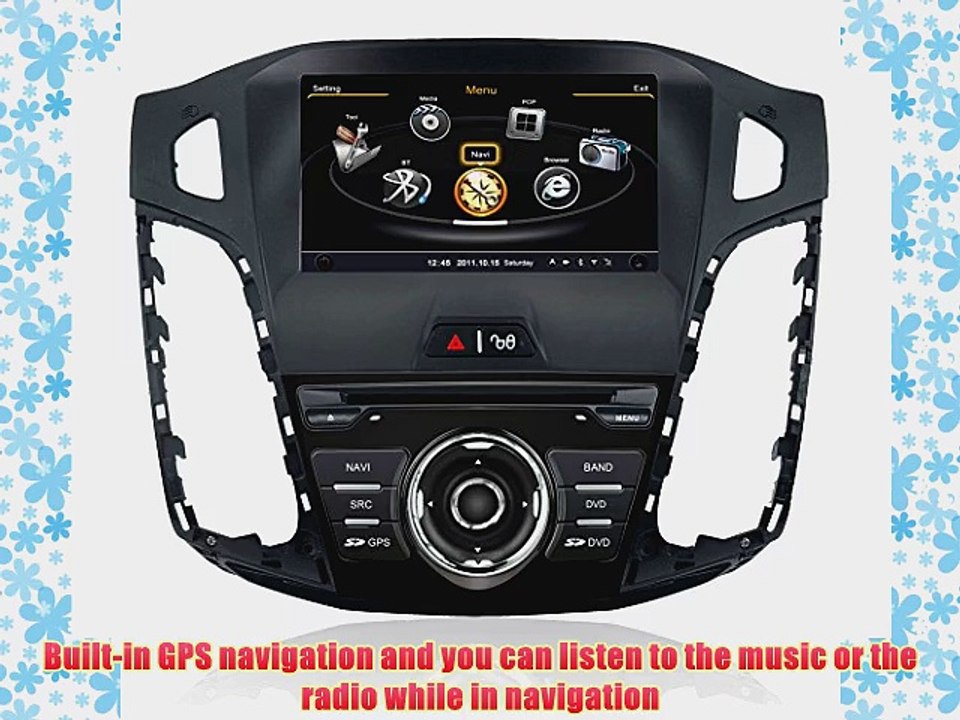 Koolertron For 2012 Ford Focus 8 Inch DVD Player w/ GPS Navigation Sat Nav /PIP /Bluetooth