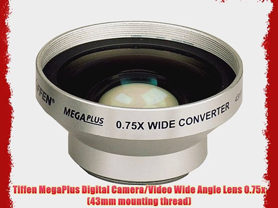 Tiffen MegaPlus Digital Camera/Video Wide Angle Lens 0.75x (43mm mounting thread)