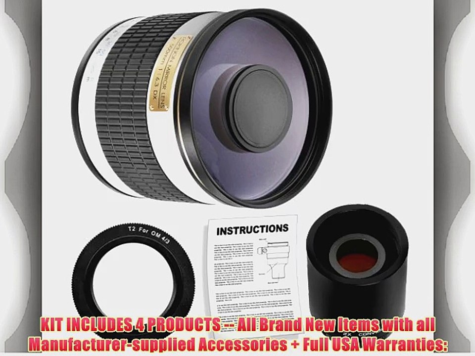 Rokinon 500mm f/6.3 Multi-Coated Mirror Lens with 2x Teleconverter (=1000mm) for Panasonic