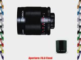 Rokinon 500mm Mirror Lens for Canon EOS Mount   2X Teleconverter Lens [Camera]