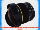 Rokinon 8mm Ultra Wide F/3.5 Fisheye Lens with Auto Aperture and Auto Exposure Chip for Nikon