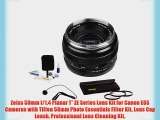 Zeiss 50mm f/1.4 Planar T* ZE Series Lens Kit for Canon EOS Cameras with Tiffen 58mm Photo