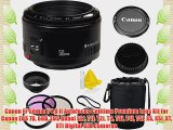 Canon EF 50mm f/1.8 II Autofocus Celltime Premium Lens Kit for Canon EOS 7D 60D EOS Rebel SL1