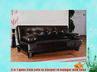 Milton Greens Stars 7558 Cheshire 3-in-1 Multi Function Convertible Sofa Dark Brown PVC
