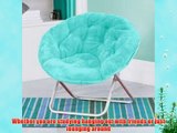 Luxury Padded Faux-Fur Saucer Chair (Aqua)