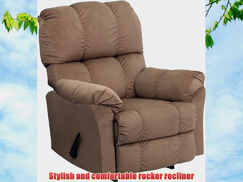 Flash Furniture AM-9320-4172-GG Contemporary Top Hat Coffee Microfiber Rocker Recliner