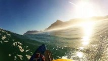Waveski surfing in perfect conditions