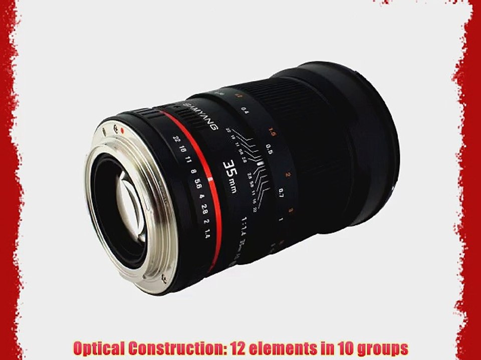 Samyang SY35M-C 35mm F1.4 Lens for Canon