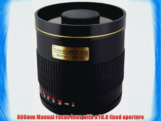 Rokinon 800M-B-AI 800mm F8.0 Mirror Lens for Nikon (Black)