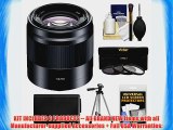 Sony Alpha NEX E-Mount 50mm f/1.8 OSS Lens (Black) with NP-FW50 Battery   Tripod   3 Filters