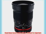 Rokinon 35mm F1.4 AS UMC Wide Angle Cine Lens for Sony E-Mount (NEX) (RK35M-E)