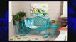 Powder Coated Metal Turquoise Rocker Bench