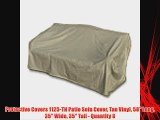 Protective Covers 1125-TN Patio Sofa Cover Tan Vinyl 58 Long 35 Wide 35 Tall - Quantity 8