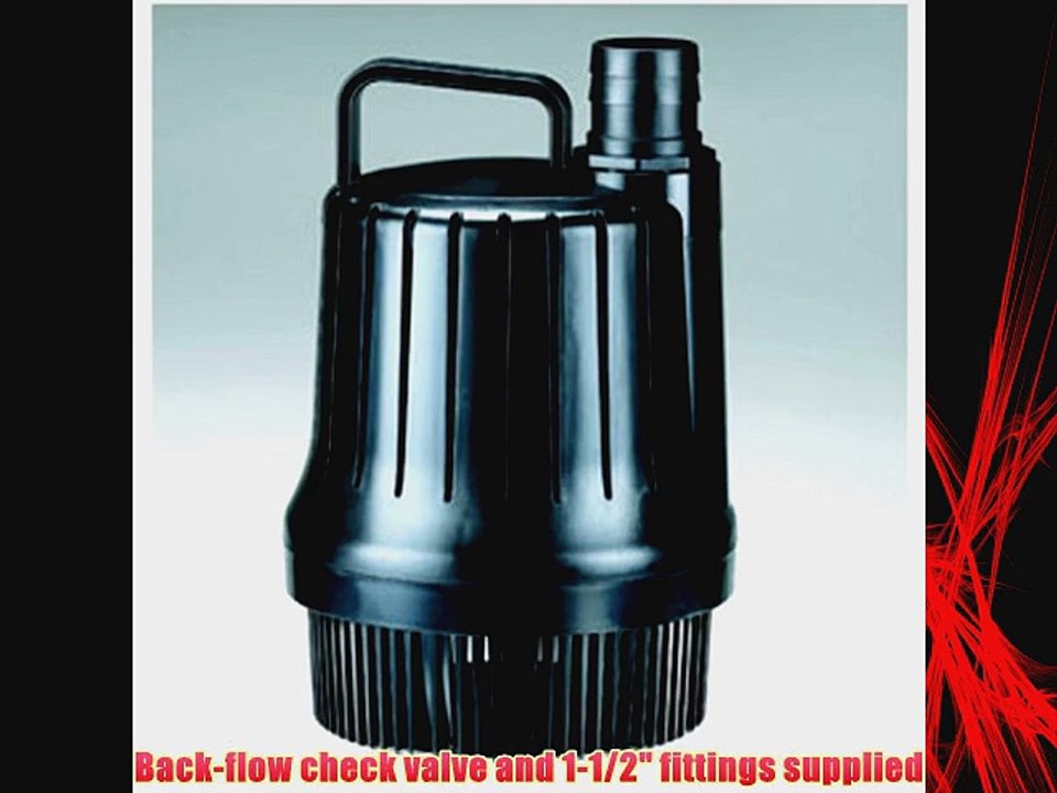 NEW Pondmaster Mag-Drive Waterfall 3000 GPH Submersible Continuous Pump w Filter