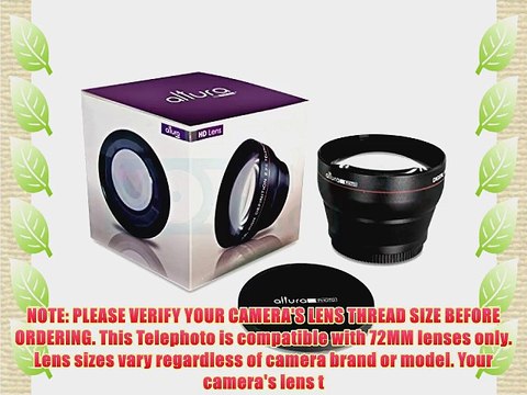 72MM 2.2x Altura Photo Professional Telephoto HD Lens for CANON (EF 35mm f/1.4L EF 85mm f/1.2L