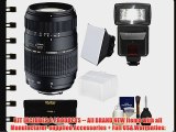 Tamron 70-300mm f/4-5.6 Di LD Macro 1:2 Zoom Lens with 3 Filters   Flash