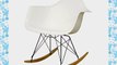 Baxton Studio Vinyl and Chromed Steel Accent Chair in White