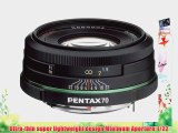 Pentax 70mm f/2.4 DA Limited Lens for Pentax and Samsung Digital SLR Cameras