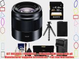Sony Alpha NEX E-Mount 50mm f/1.8 OSS Lens (Black) with 32GB Card   NP-FW50 Battery/Charger