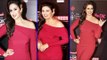 Huma Qureshi Looking Hotter Red Dress @  Life Ok Screen Awards 2014