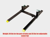 HD Clamp on Pallet Forks with Stabilizer Bar for tractor or skid steer loaders buckets