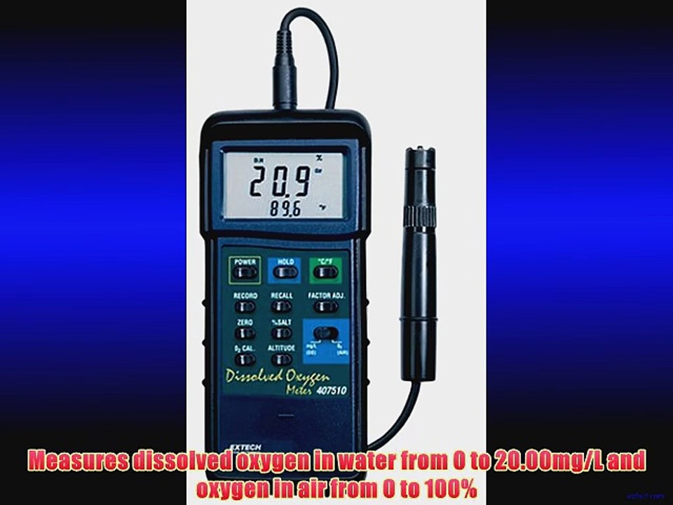Extech 407510 Dissolved Oxygen Meter video Dailymotion