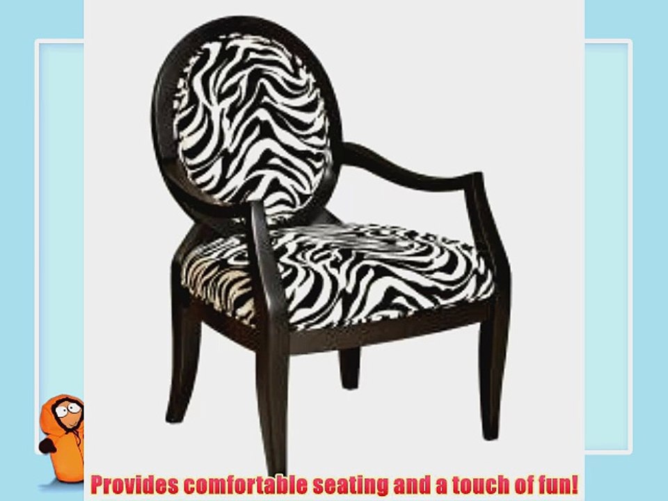 Zebra Oval Back Accent Chair