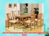 Avon 7PC Oval Dinette Dining Table 6 Microfiber Upholstered Chairs