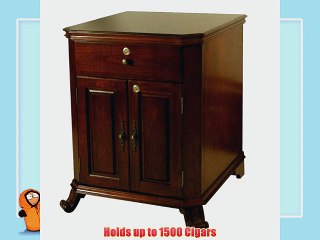 Montegue Cigar Cabinet w Adjustable Shelves and 2 AC Outlets