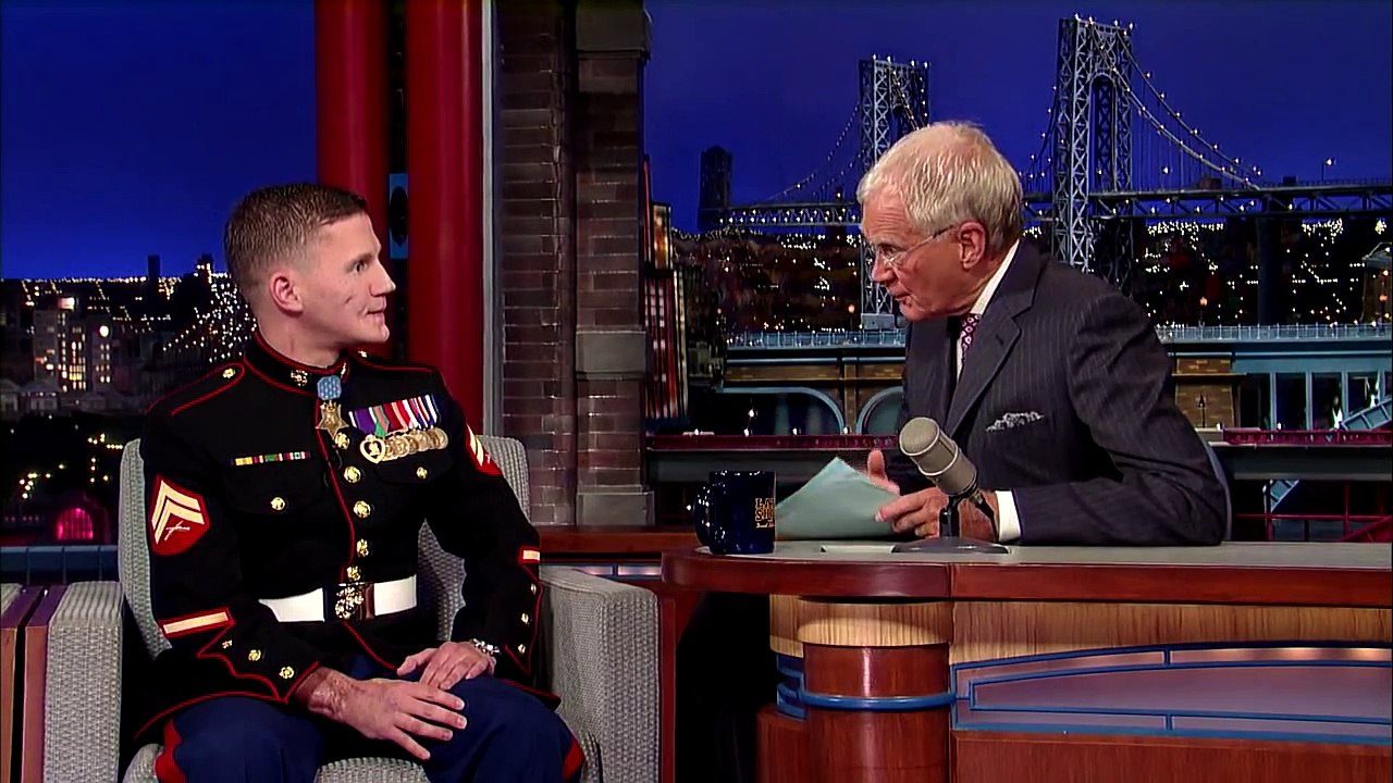 David Letterman - Medal of Honor Recipient, Cpl. Kyle Carpenter Describes His Injuries