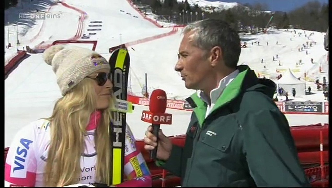 Lindsey Vonn Interview Meribel DH (66th WIN)