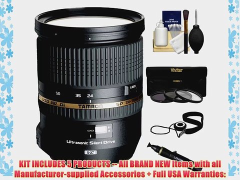 Tamron 24-70mm f/2.8 Di VC USD SP Zoom Lens with 3 (UV/ND8/CPL) Filters Accessory Kit for