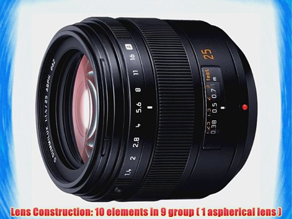 Panasonic LEICA D SUMMILUX 25mm/F1.4 ASPH L-X025 - International Version No warranty