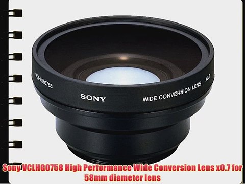 Sony VCLHG0758 High Performance Wide Conversion Lens x0.7 for 58mm diameter lens