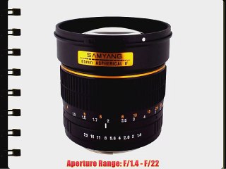 Samyang SY85M-O 85mm F1.4 Lens for Olympus