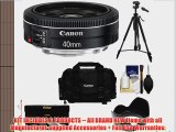Canon EF 40mm f/2.8 STM Pancake Lens with Canon 2400 Case   3 (UV/CPL/ND8) Filters   Hood