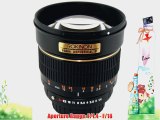 Rokinon 85M-O 85mm F1.4 Aspherical Lens for Olympus (Black)