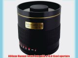 Rokinon 800M-B-MX 800mm F8.0 Mirror Lens for Sony Alpha (Black)