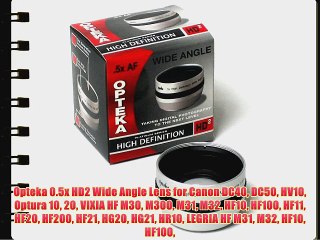 Download Video: Opteka 0.5x HD2 Wide Angle Lens for Canon DC40 DC50 HV10 Optura 10 20 VIXIA HF M30 M300 M31