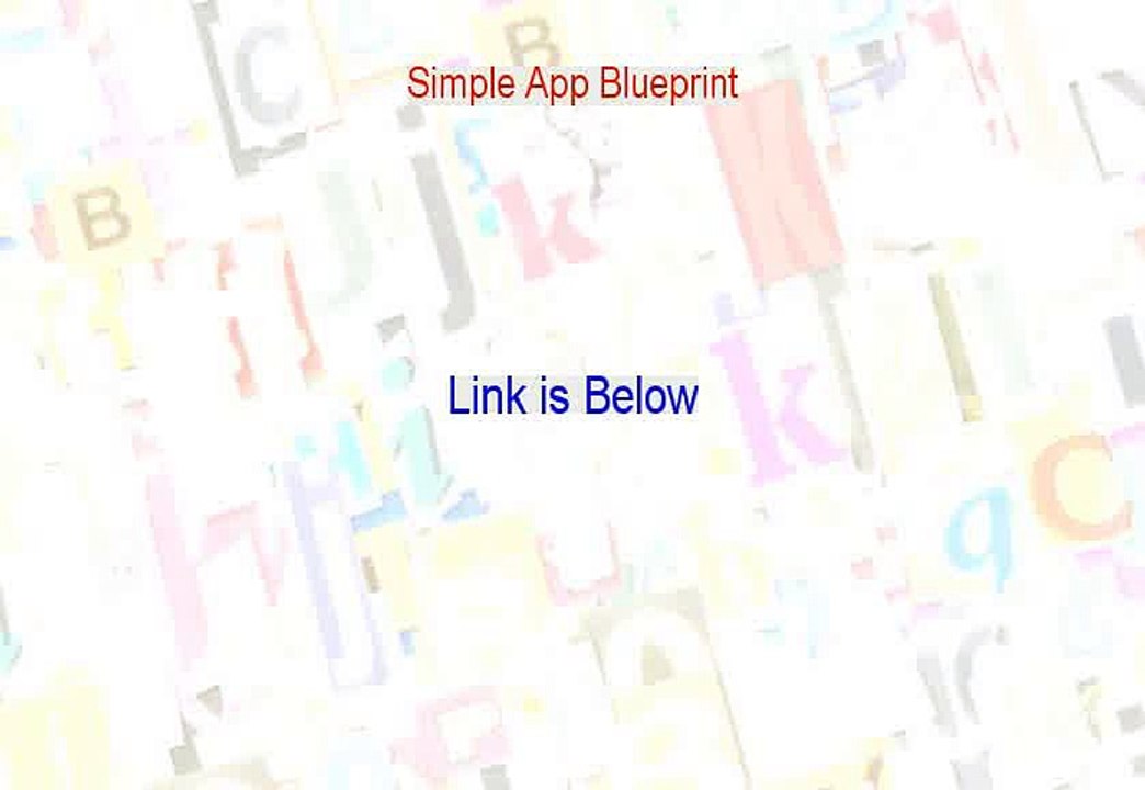 Simple App Blueprint Download PDF (Legit Download)
