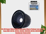 .42x HD Super Wide Angle Panoramic Macro Fisheye Lens For The Sony HDR-CX110 CX150 CX300 CX350V