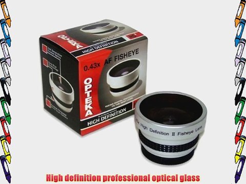 Opteka 0.43x HD2 Full Fisheye Lens for Sony HDR-CX110 XR350V CX350V CX300 XR150 CX150