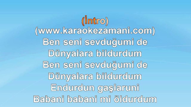 Afak Algan - Ben Seni Sevduğumi - 2014 TÜRKÇE KARAOKE