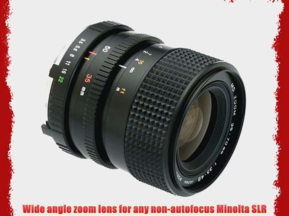 Minolta 35-70mm 3.5-4.8 MD Zoom SLR Camera Lens