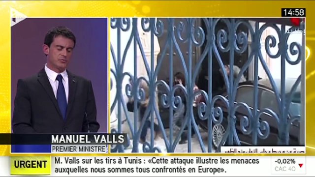 Manuel Valls condamne avec la plus grande fermeté l'attaque du musée du Bardo
